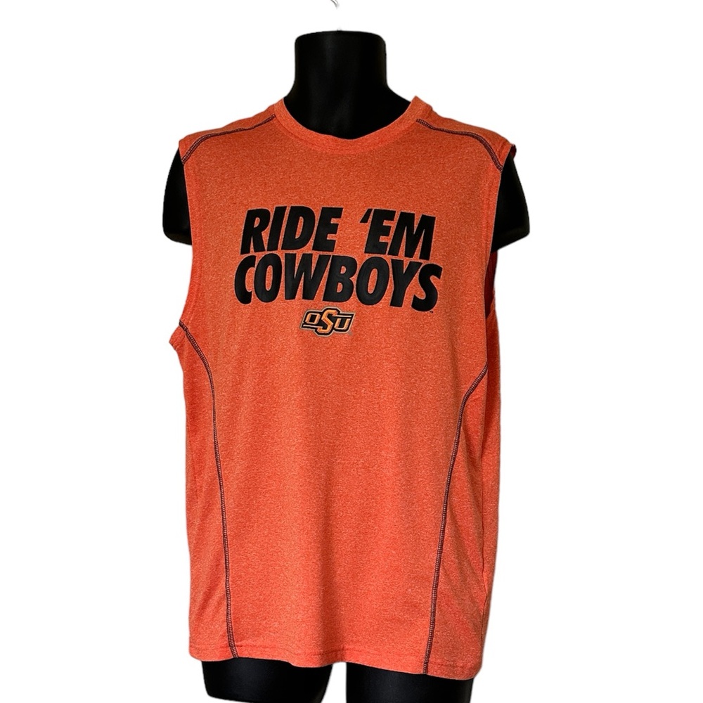 OSU Cowboys Ride ‘Em Cowboys sleeveless tank men’s medium orange black